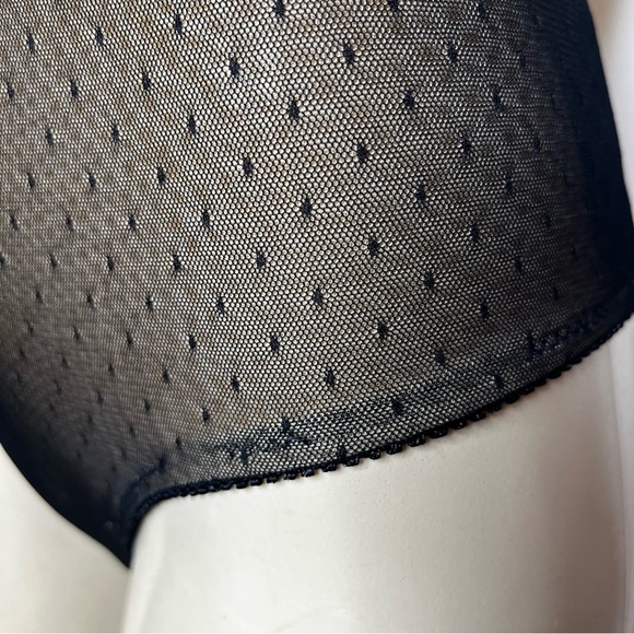 Black Sexy Mesh & Lace Bodysuit, Size S - Picture 7 of 7